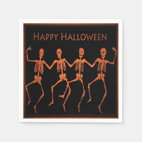 Dancing Skeletons Halloween Party Napkins