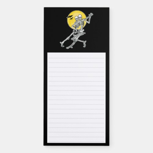 Dancing Skeletons Halloween Refrigerator Magnetic Notepad