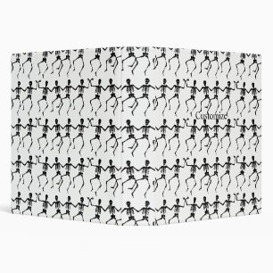 Dancing Skeletons Halloween Thunder_Cove 3 Ring Binder