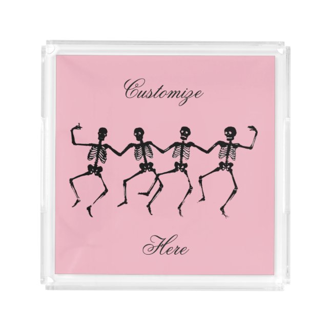 Dancing Skeletons Halloween Thunder_Cove Acrylic Tray (Front)