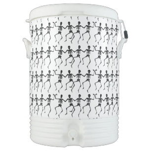 Dancing Skeletons Halloween Thunder_Cove Beverage Cooler