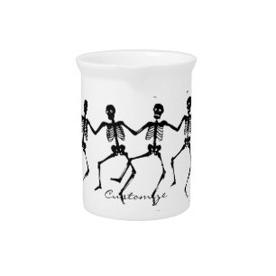 Dancing Skeletons Halloween Thunder_Cove Beverage Pitcher