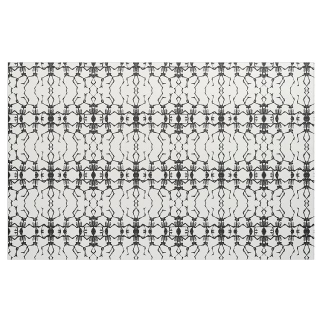 Dancing Skeletons Halloween Thunder_Cove circle Fabric (Fat Quarter)