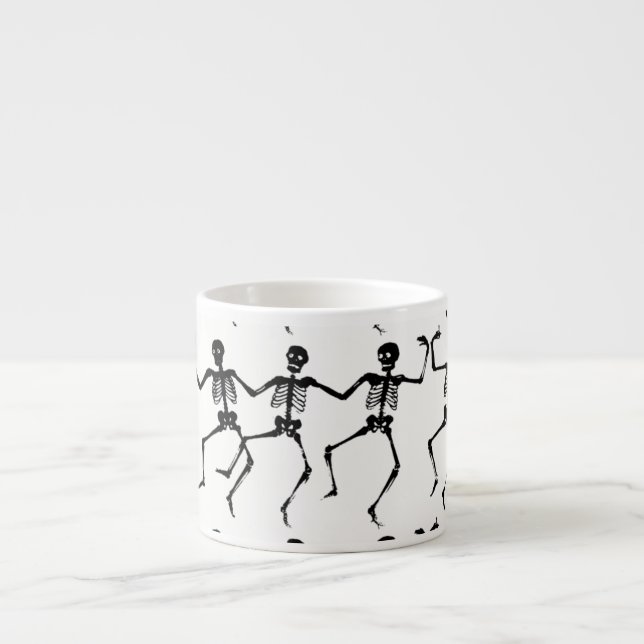 Dancing Skeletons Halloween Thunder_Cove Espresso Cup (Front)