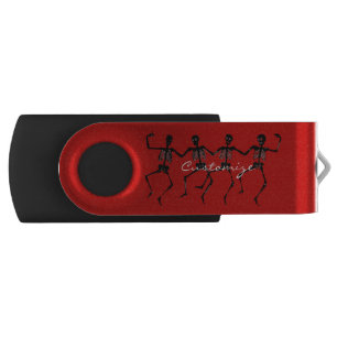Dancing Skeletons Halloween Thunder_Cove Flash Drive