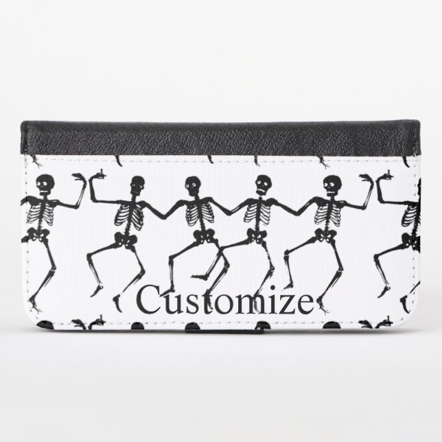 Dancing Skeletons Halloween Thunder_Cove iPhone Wallet Case (Front (Horizontal))