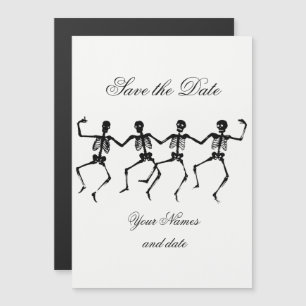 Dancing Skeletons Halloween Thunder_Cove Magnetic Invitation