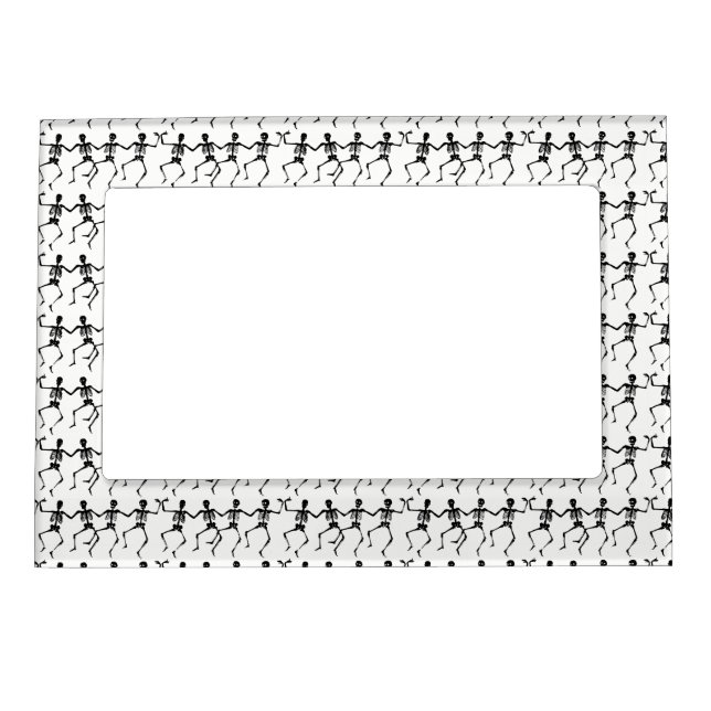 Dancing Skeletons Halloween Thunder_Cove Magnetic Photo Frame (Front)