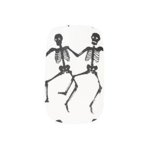 Dancing Skeletons Halloween Thunder_Cove Minx Nail Art