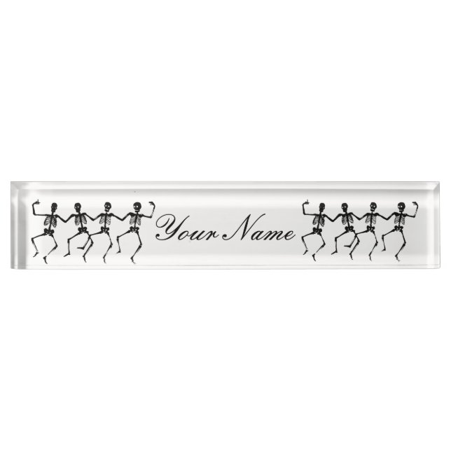 Dancing Skeletons Halloween Thunder_Cove Name Plate (Front)