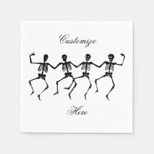Dancing Skeletons Halloween Thunder_Cove Napkins