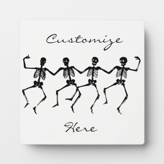 Dancing Skeletons Halloween Thunder_Cove Plaque (Front)