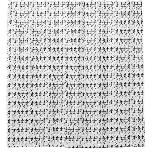 Dancing Skeletons Halloween Thunder_Cove Shower Curtain (Front)