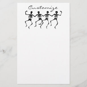 Dancing Skeletons Halloween Thunder_Cove Stationery