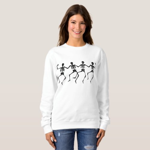 Dancing Skeletons Halloween Thunder_Cove Sweatshirt