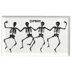 Dancing Skeletons Halloween Thunder_Cove Table Num Place Card Holder
