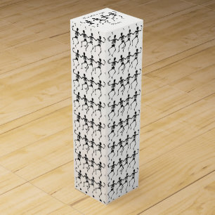 Dancing Skeletons Halloween Thunder_Cove Wine Gift Box