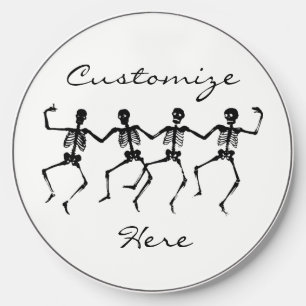 Dancing Skeletons Halloween Thunder_Cove  Wireless Charger