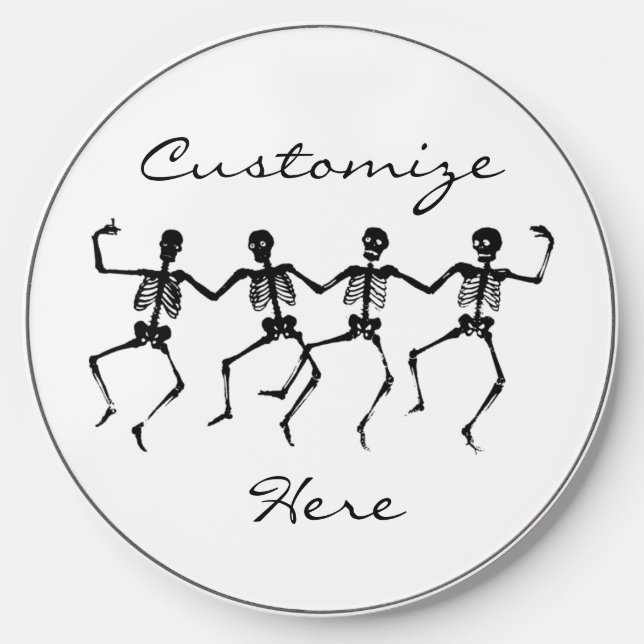Dancing Skeletons Halloween Thunder_Cove  Wireless Charger (Front)