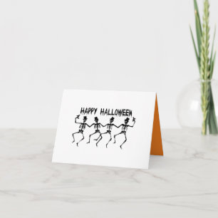 Dancing Skeletons Happy Halloween Note Card
