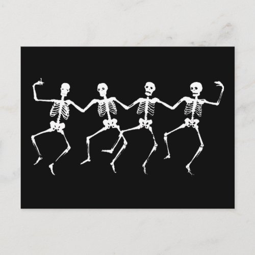 Dancing Skeletons II Postcard