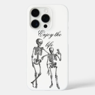 Dancing Skeletons Illustration iPhone 16 Pro Case