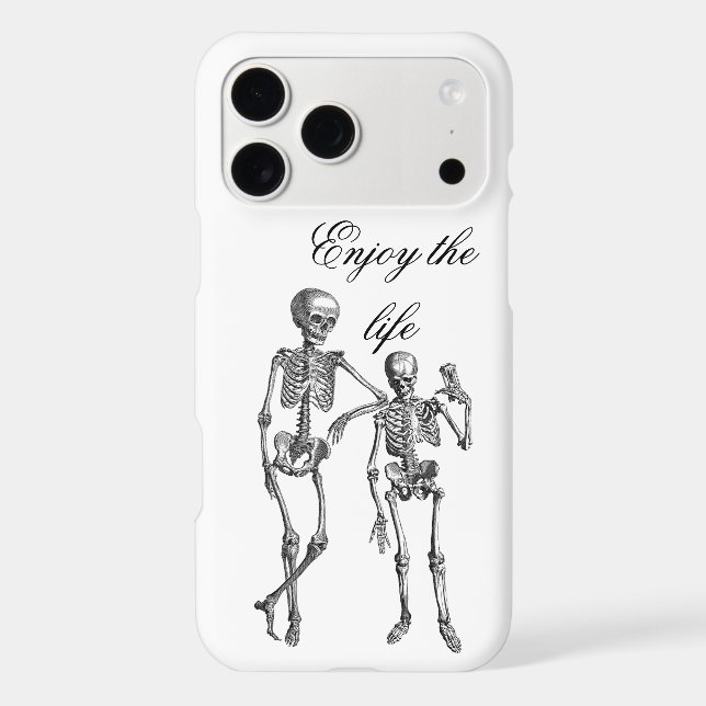 Dancing Skeletons Illustration  iPhone Case (Back)
