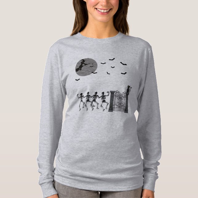 Dancing Skeletons In The Night T-Shirt (Front)