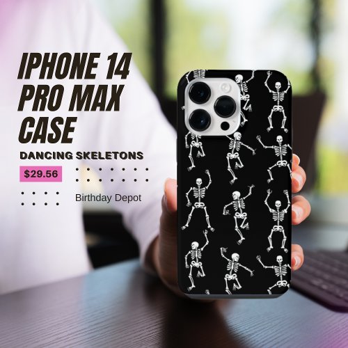 Dancing Skeletons iPhone 14 Pro Max Case