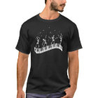 Dancing Skeletons Keyboard Music Teacher T-Shirt