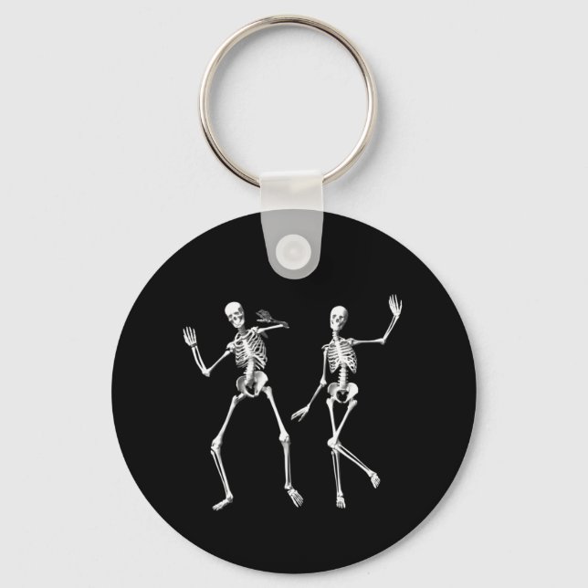 Dancing Skeletons Keychain (Front)