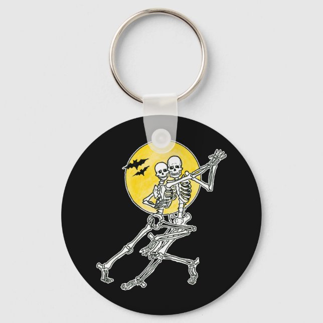 Dancing Skeletons Keychain (Front)