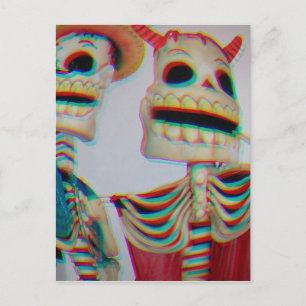 Dancing Skeletons Postcard