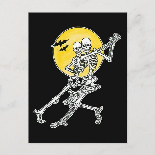 Dancing Skeletons Postcard