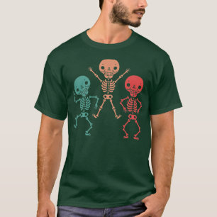 Dancing Skeletons Retro Dancer Funny T-Shirt