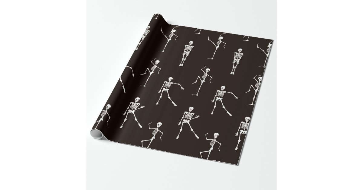  Dancing Skeleton Christmas Wrapping Paper Premium Gift