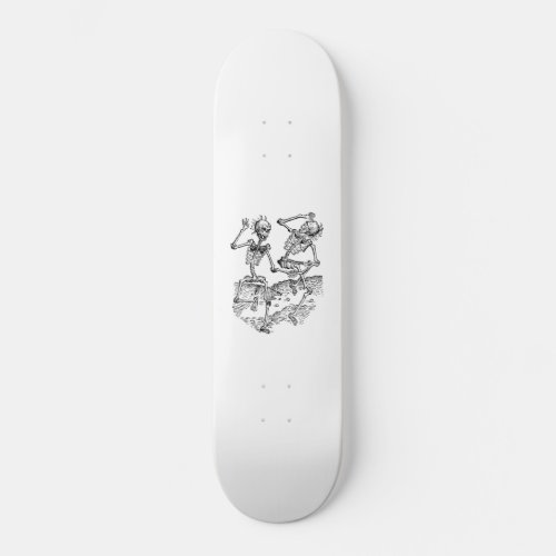 Dancing skeletons skate board