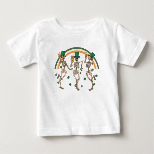 Dancing Skeletons St Patrick Baby T_Shirt