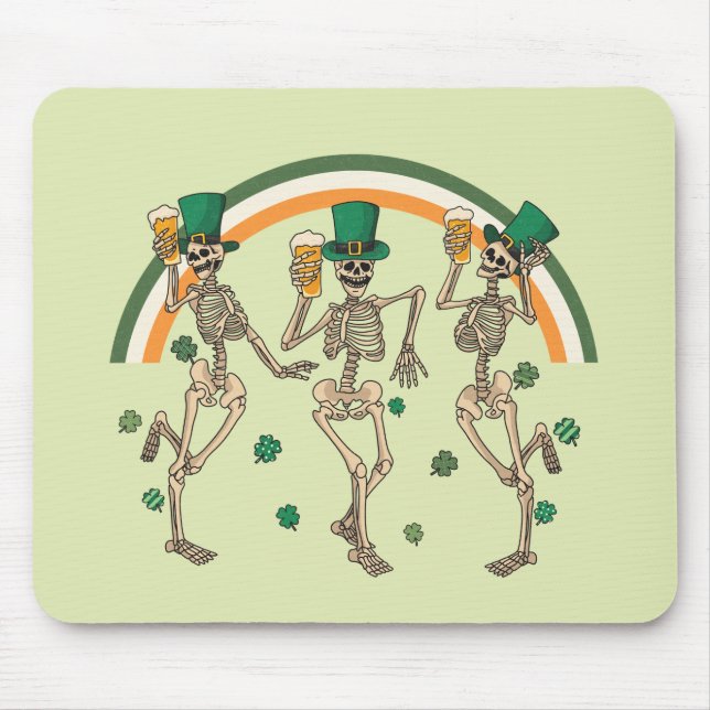 Dancing Skeletons St Patrick Mouse Pad (Front)