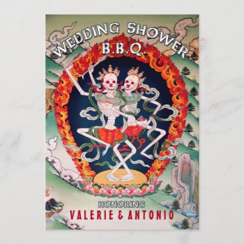 Dancing Skeletons Wedding Shower Bbq Invitations by Anything_Goes at Zazzle