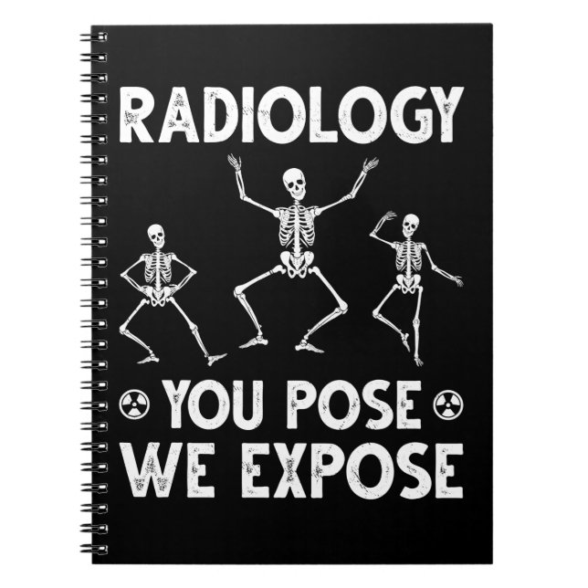 Dancing Skeletons Xray Radiology Humor Notebook (Front)
