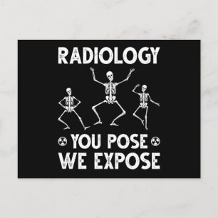 Dancing Skeletons Xray Radiology Humor Postcard