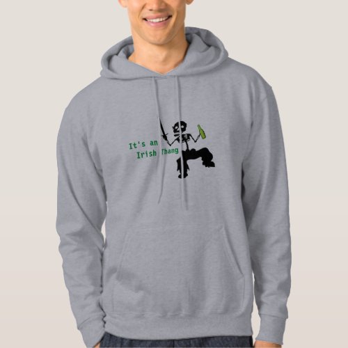 dancing skelton green beer funny st patricks day hoodie