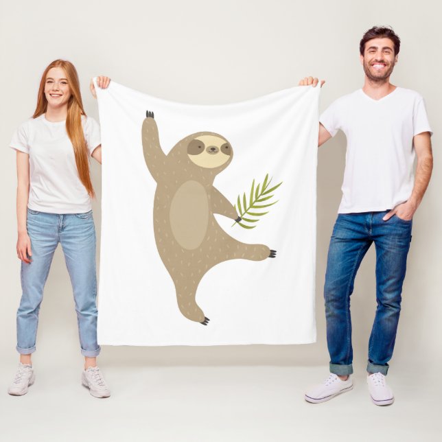 Dancing Sloth | Why Not? Fleece Blanket (In Situ)