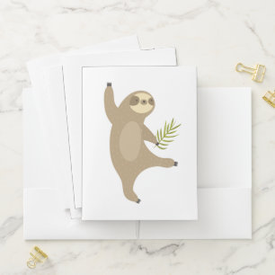 Dancing Sloth Why Not? Pocket Folder