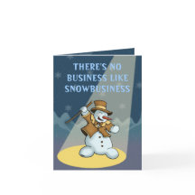 dancing snowman holiday notecard