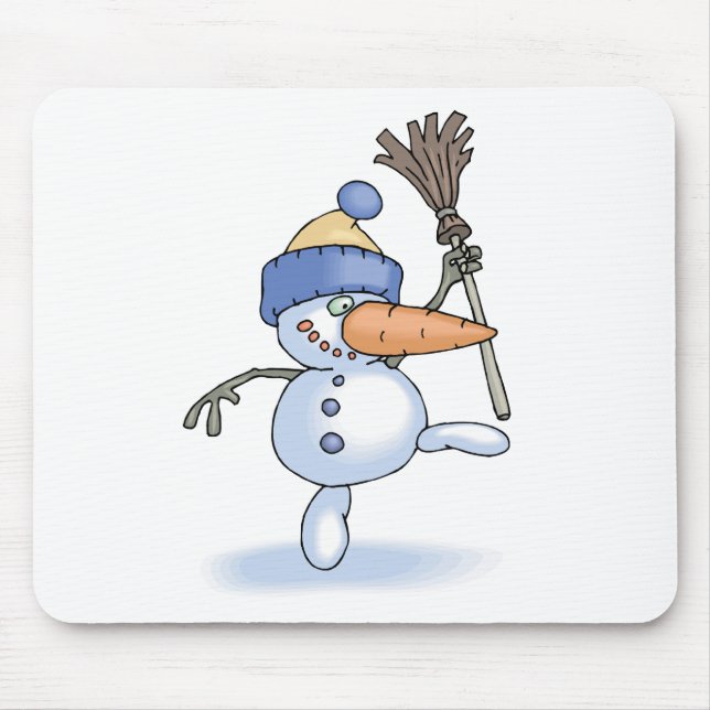 Dancing Snowman Mouse Pad (Front)