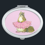 Dancing Squirrel Compact Mirror<br><div class="desc">Sweet squirrel in a tutu!  You can add your name or initials too! Original art by WDeWitt.</div>