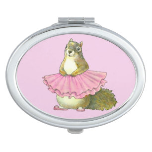 Dancing Squirrel Compact Mirror