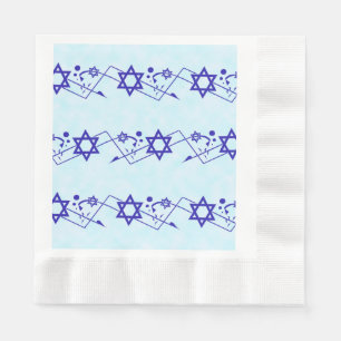 Dancing Star of David on clouds Napkins